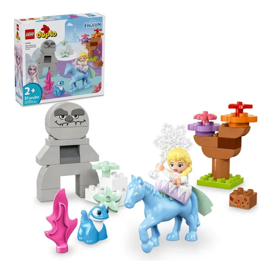 Lego Duplo - Elsa E Bruni Na Floresta Encantada - 10418 Quantidade de peças 31 Versão do personagem Elsa,Bruni,Nokk,Gigante da Terra