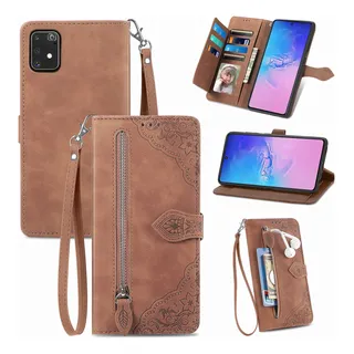 Funda Cartera Para Galaxy S10 Lite Cafe Piel Funda Cartera Para Galaxy S10 Lite Cafe Piel