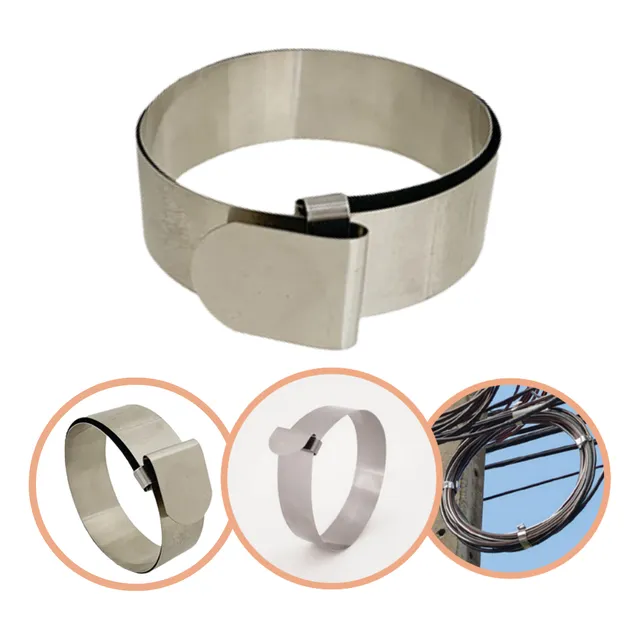 Fita De Amarração Aço Inox 3/4 Esp. 0,15mm X 25cm - 50 Peças