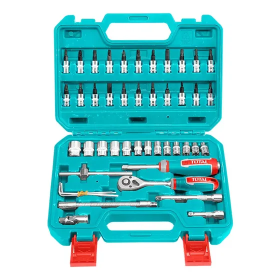 Juego De Dados, Tubos, Puntas Y Llave Crique Total, 46 Piezas, Encastre 1\u002F4'' - THT141462 | Cuotas sin interés