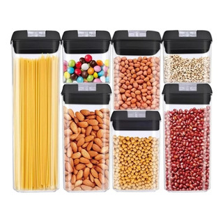Contenedores Herméticos Dispensa Cierre Fácil Set 7pcs Contenedores Herméticos Dispensa Cierre Fácil Set 7pcs