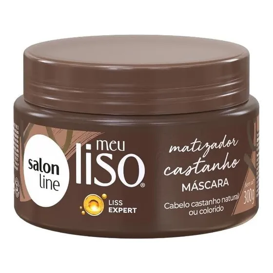 Salon Line, Meu Liso, Máscara Matizador Castanho Vegano 300g