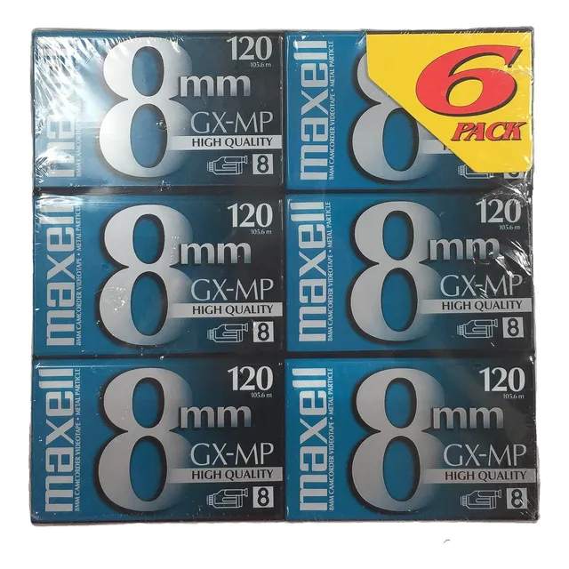 Maxell 8mm Gx-mp 120 Videotapes (6-pack) 4331903444
