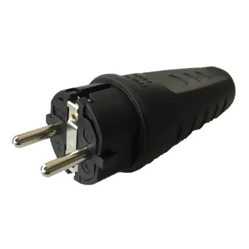 Ficha Macho Schuko Goma 16 Amp