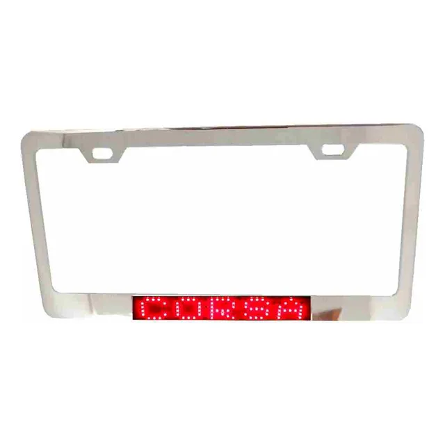 Marco Porta Placa Corsa Con Display Led Rojo