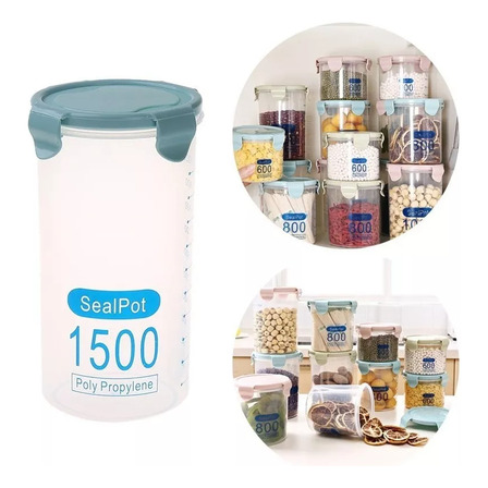Contenedor Hermetico De Plastico Con Medidas 4 Tamaños Contenedor Hermetico De Plastico Con Medidas 4 Tamaños