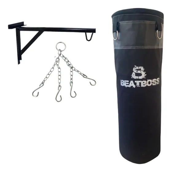 Kit Bolsa De Boxeo Beatboss 90cm Soporte Cadena Entrenamient