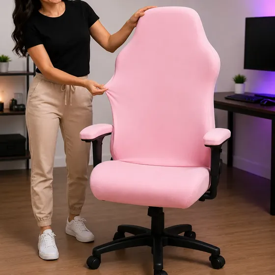 Capa Elástica Para Cadeira Gamer Lavável Ajuste Perfeito