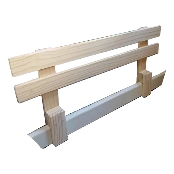Baranda De Seguridad Para Cama (80x45 Desmontable) Marrón Claro Montessori