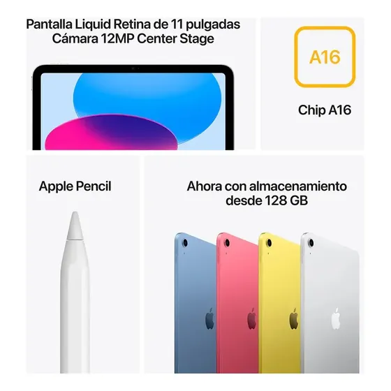 iPad 11 Wi-fi 256gb Amarillo