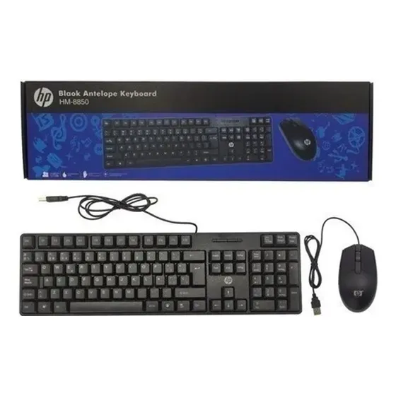 Combo Teclado Y Mouse Hp Hm-8850 Alambrico Usb Pc Laptop