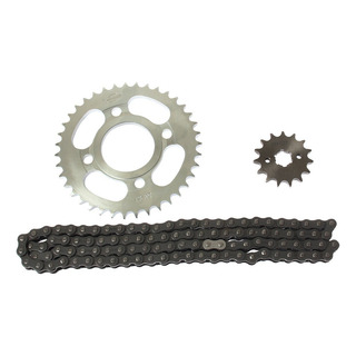 Kit Arrastre Sprocket Cadena Piñon Italika Ft150 Grafito Kit Arrastre Sprocket Cadena Piñon Italika Ft150 Grafito