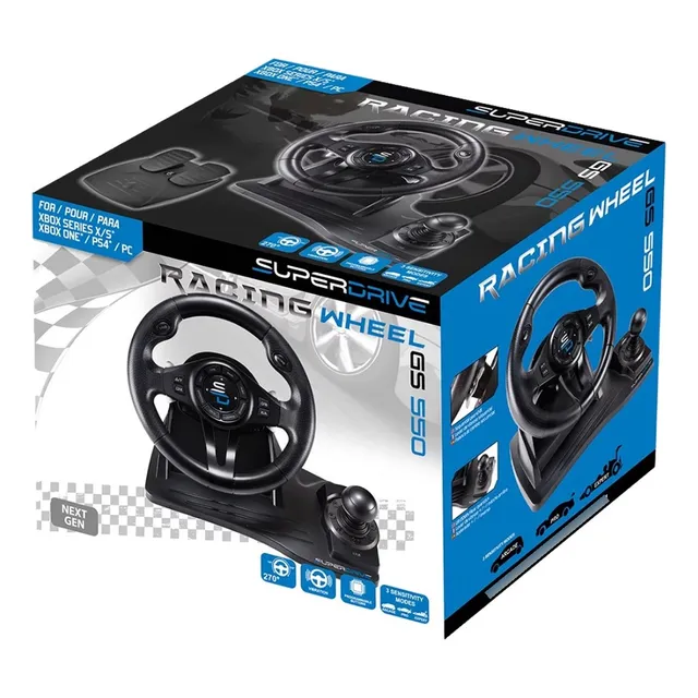 Volante Pedalera Y Palanca Superdrive Gs550 Levas Vibracion 