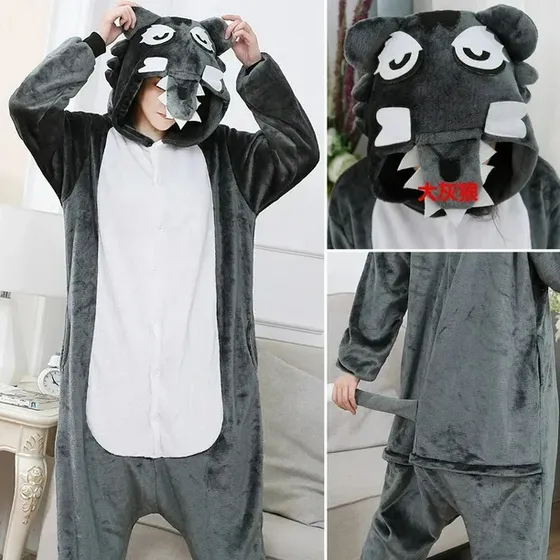Pijama Enteriza Lobo Adulto Talla S Tela Polar Oferta