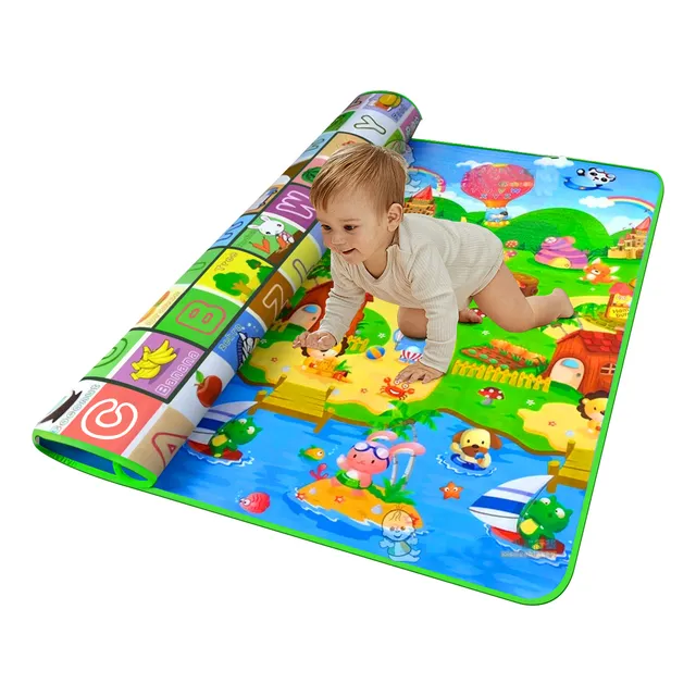Alfombra Antigolpes Para Niños Bebes 180x200 Diseño 2 Lados