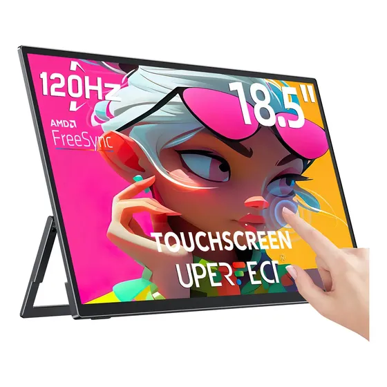 Monitor Portátil Touchscreen Uperfect 18,5'' IPS Full HD 120Hz HDMI USB-C