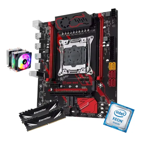 Kit Gamer Placa Mãe X99 Machinist E5-rs9 2.0 E5 2673 V3 16gb