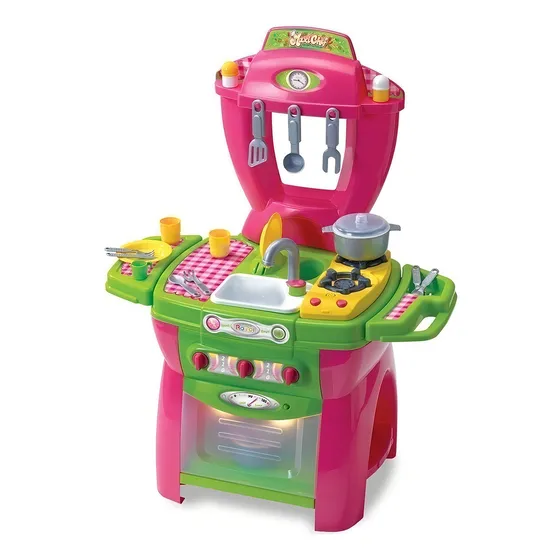 Cocina Maxi Cheff Rondi Con Agua Y Sonido Color verde con rosa