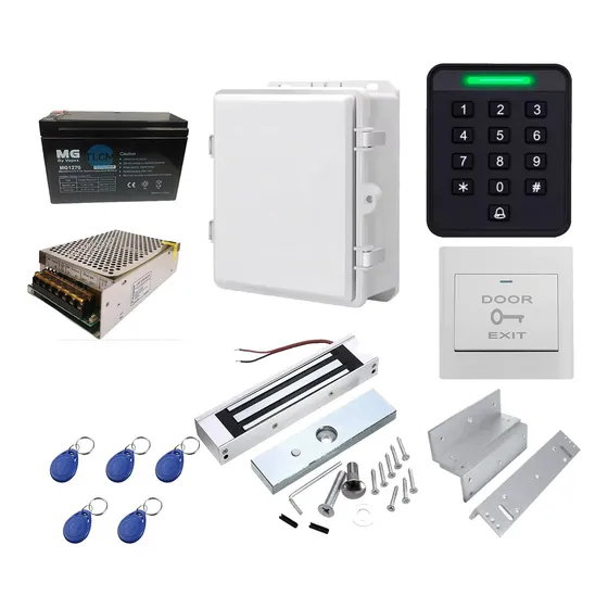 Kit Control Acceso 180kg Backup Bateria Teclado Llaveros