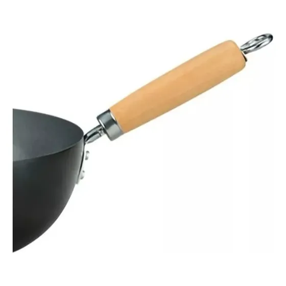 Wok Noruega Acero Titanio 26 Cm Mango Madera Negro Doral