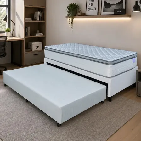 Cama Marinera 1 Somier Plaza Y Media 90 X 190 Colchon April