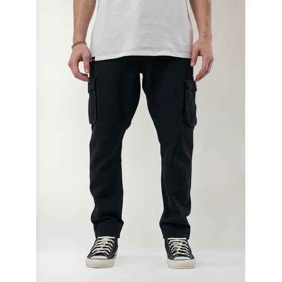 Pantalon De Gabardina Corte Cargo Con Elastico En Cintura