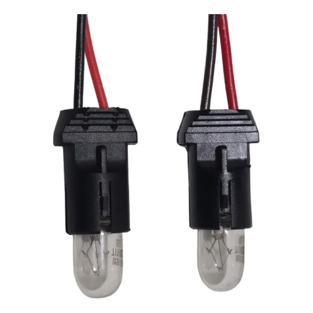 2 Soquete E 2 Lampada Pingo Dagua Pingao Sinaleira Meia Luz