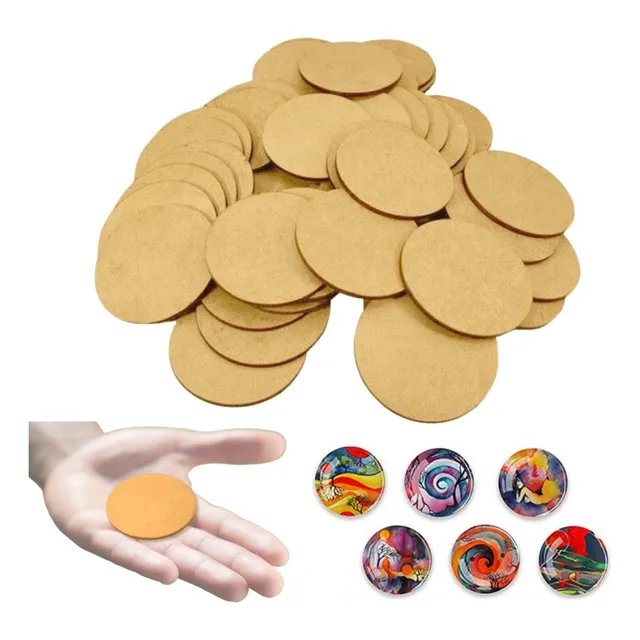 Circulos De Madera Fibrofacil Mdf Manualidades 3cm X 100u