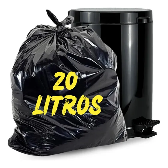 Saco De Lixo 20 Litros Reforçado Preto Resistente Verdecasa