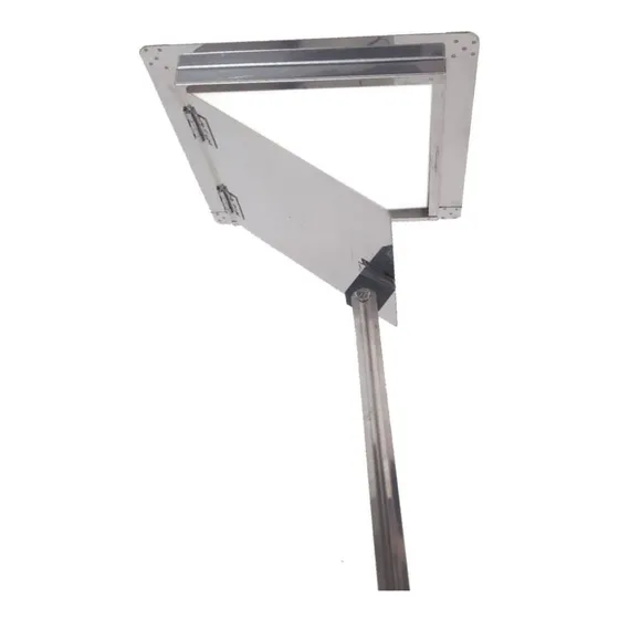 Registro Basculante De Inox Para Churrasqueira Pré-moldada