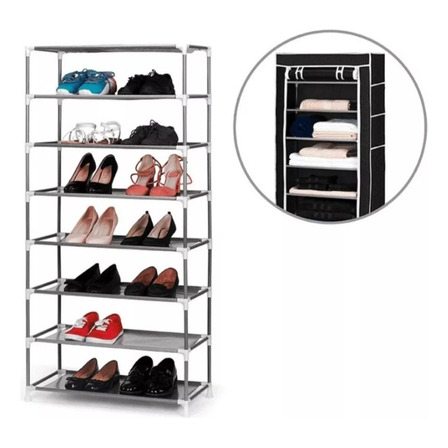 Zapatera Closet Organizador De Zapatos Rack 21 Zapatos Color Negro Zapatera Closet Organizador De Zapatos Rack 21 Zapatos Color Negro