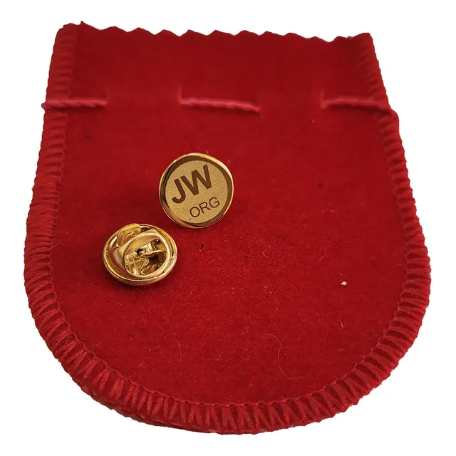 Pin Botton Broche Folheado A Ouro Jw Peça 1,2cm