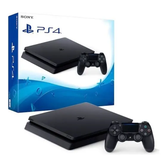 Sony Playstation 4 500gb Ps4 Slim 500gb - Nf E Garantia Preto (Recondicionado)