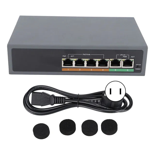 Switch Poe Wisp Full Gigabit 6 Ptos Switch Ethernet 65w