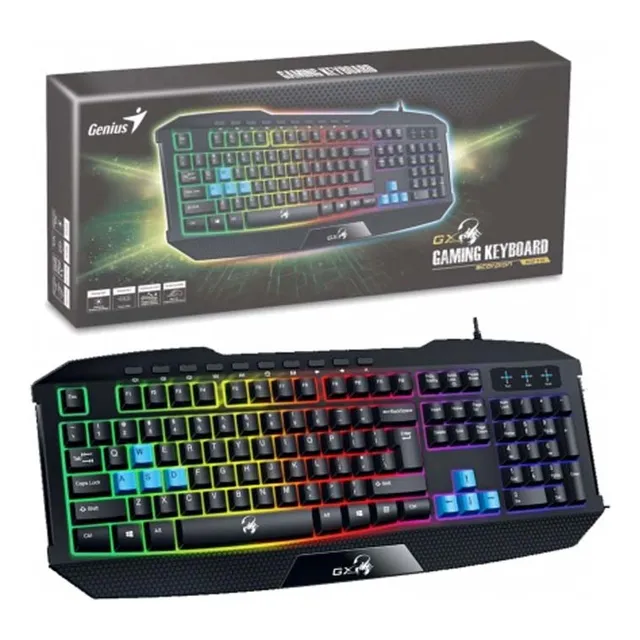 Teclado Gamer Genius Retroiluminado K215 Gaming Español