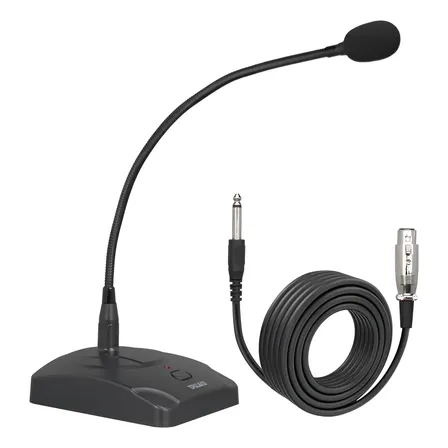 Microfone Tklbls Gooseneck De Mesa Haste 60cm Para Fio 5m Preto