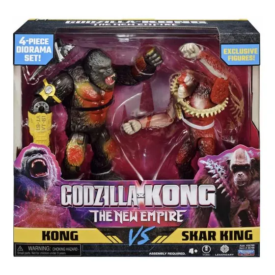 Muñecos Kong Y Rey Skar Godzilla X Kong Nuevo Imperio 16 Cm 