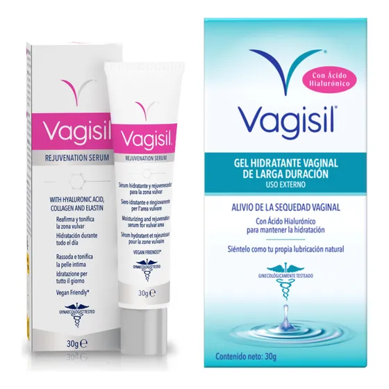 Kit Serum Vaginal + Gel Lubricante Vagisil C/ac Hialuronico
