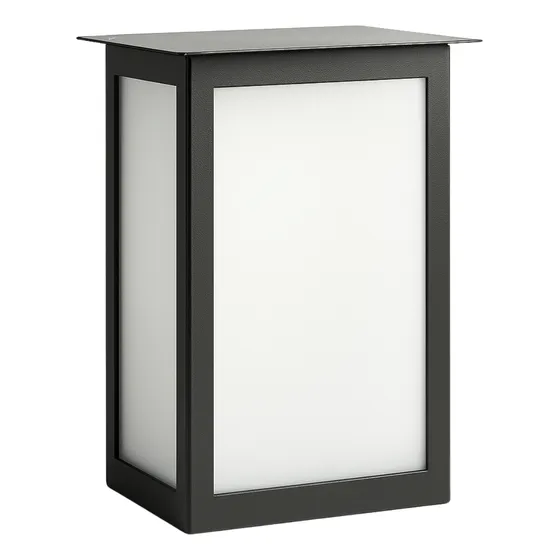 Lampara Farol Pared Moderno Exterior Led 1 Luz 2000 Estructura Negro