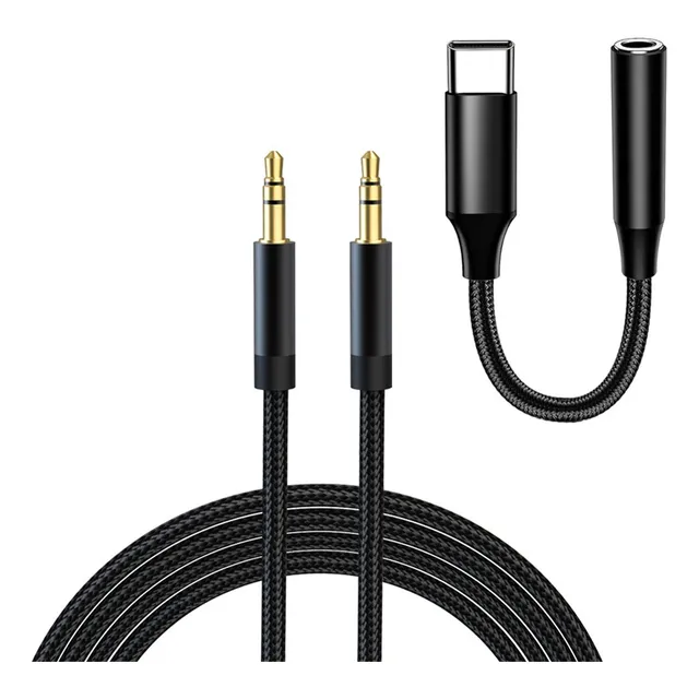 Cable Audio Auxiliar Plug 3.5mm Cable Adaptador Type C 2m
