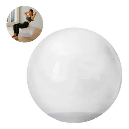 Bola Suiça Para Pilates 65cm Yoga Academia Treino Exercícios Transparente