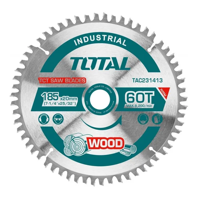 Disco Corte.madera 7-1/4 60 Dientes Total Tools Tac231413 Color Verde musgo