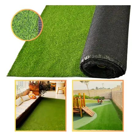 20m² Grama Sintética Artificial Decorativa Esportiva Academia Pet Playground Semelhante Ao Natural 20mm - 2m X 10m Verde