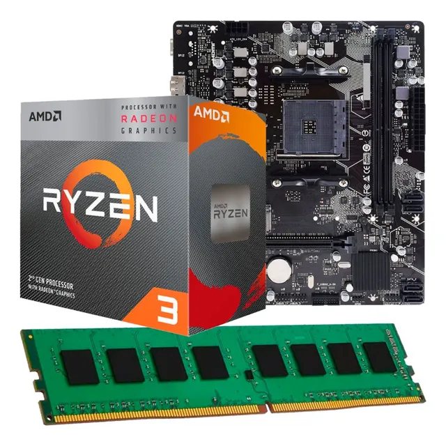 Combo Actualización Pc Amd Ryzen 3 3200g A520 16gb N243 2