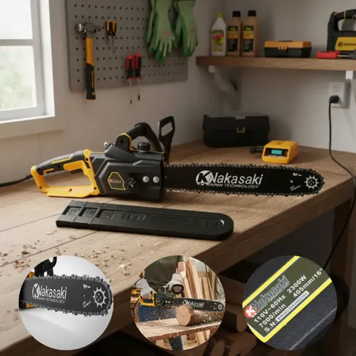 Motosserra A Bateria 25v Com Extensor Nakasaki Nk-62131 Cor