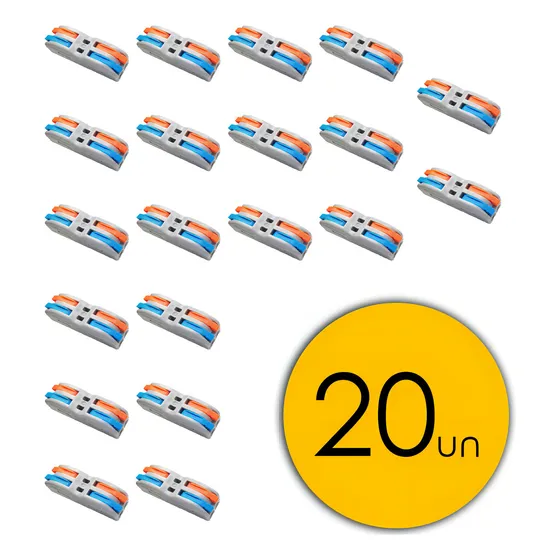 Emenda Eléctrica Conector Tipo Borne 20 Pcs Duplo Pct 2-2