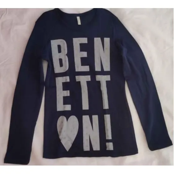Franela Benetton. Nueva. Niña. 8-9 Años.