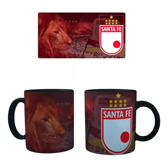 Mug De Independiente Santa Fe Bogotá León Fpc