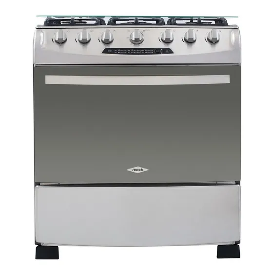 Cocina Haceb Orégano 76-VF color inox con puerta con visor