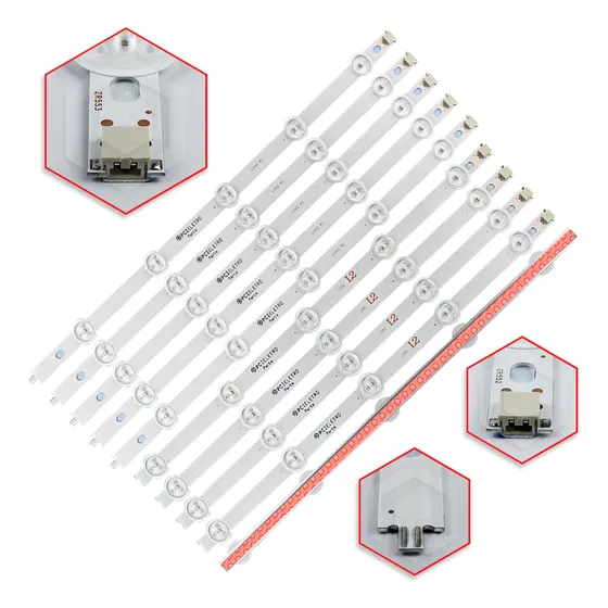 Kit 10 Barras Compatível Com 42Ln5400 42Ln5700 42Ln549C 42Ln549E Televisão 42 Polegadas Pci Eletroparts